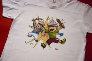 T-shirt z kolorowym nadrukiem DTG