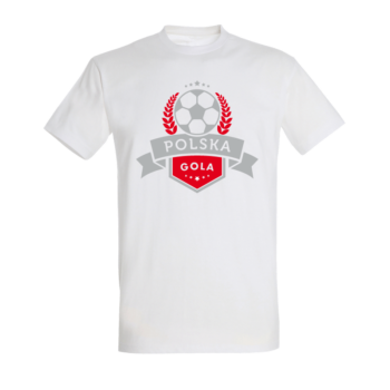 Bawełniana koszulka z nadrukiem Polska Gola i wieńcem laurowym