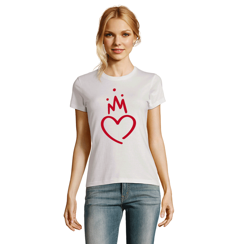 Koszulka z nadrukiem serca w koronie