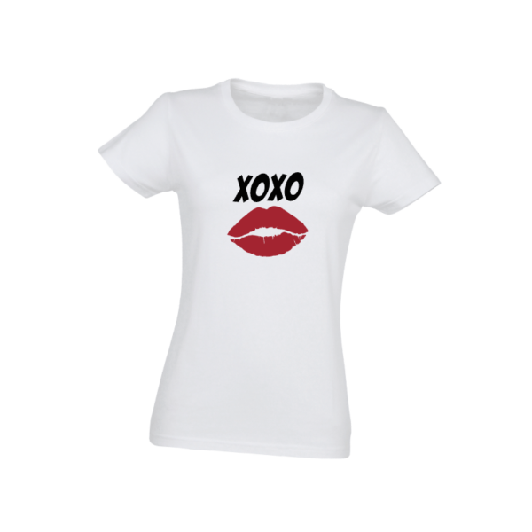T-shirt XOXO całus - biały