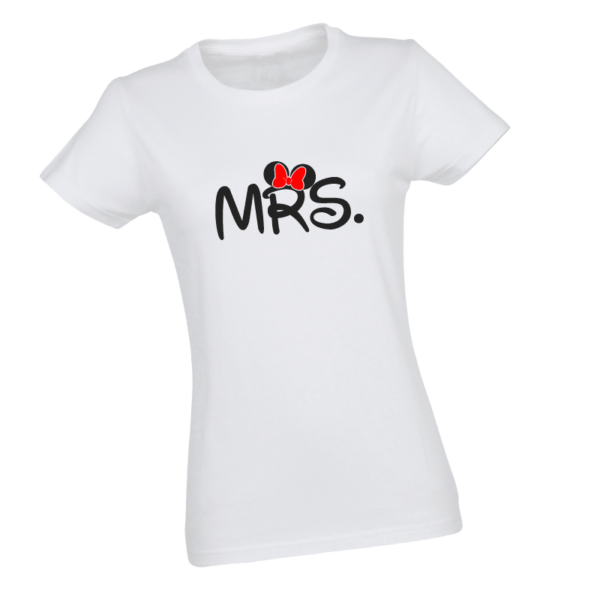 Biała koszulka z nadrukiem Mr Minnie Myszka Miki