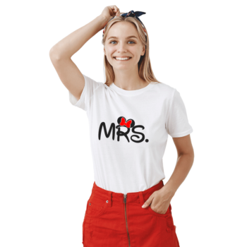 Koszulka biała Mrs Minnie - zdjęcie modelki