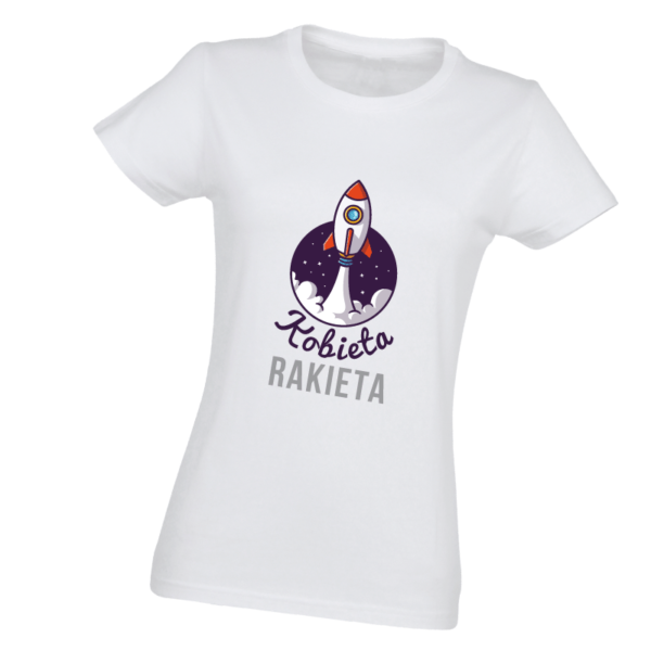 T-shirt z nadrukiem Kobieta rakieta