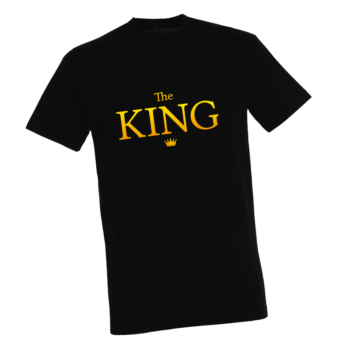 Koszulka czarna z nadrukiem The KING
