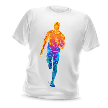 Koszulka sportowa do biegania z nadrukiem