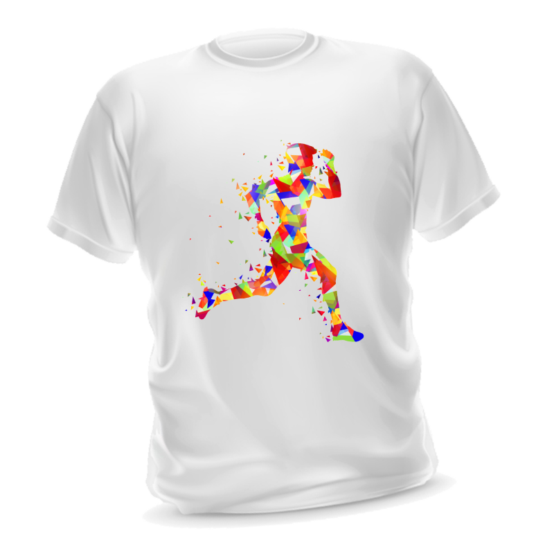 Koszulka techniczna do biegania z nadrukiem