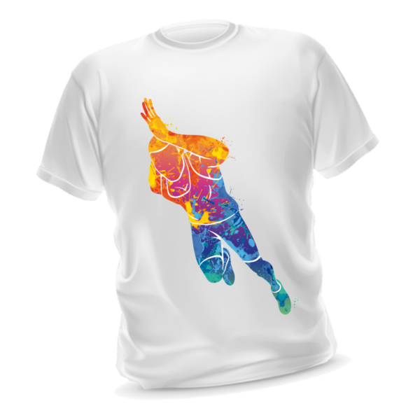T-shirt techniczny z nadrukiem do biegania sprinter